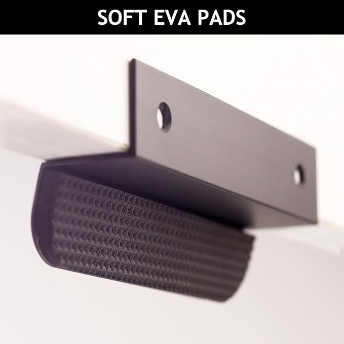 2-Pack Under Cabinet Foot Pull with Adhesive and Screws, Hands Free Toe Foot Pull Opener for Kitchen Trash Cabinet Drawer, 4 Inch (Matte Black)