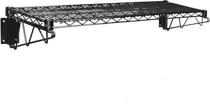Wall Mount Wire Shelf (Black Epoxy, 18" Deep x 48" Wide)