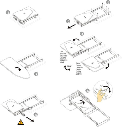 Hiding Ironing Board Foldable Ironing Station in Cabinet for Apartment & Small Room | Sturdy Folding Board, Easy-Release Lever 11.8 (W) x 5.5 (H) x Length 16.9 (L) White