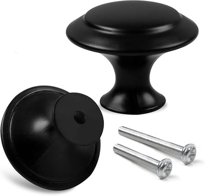 Romeda 18 Piece Drawer Hardware - Black 30mm Cabinet Knobs & Pulls for Dressers & Kitchens with Screw