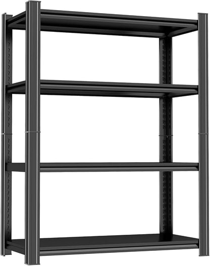Metal Garage Shelving Unit, Heavy Duty Adjustable Storage Shelves, Steel Shelving, 2000 lbs Capacity Shelves for Heavy Tools and Equipment, 4 Tier, 39.4" Wx 17.7" Dx 54.3" H