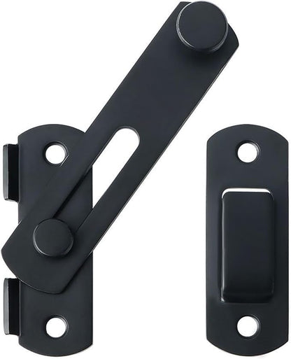 Alise 4 inch Flip Latch Gate Latches, Safety Door Lock for Barn Wood Fence Sliding French Doors,Heavy Duty SUS304 Stainless Steel Gate Hardware Matte Black MS9500-B