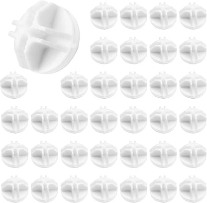 Litoexpe 36 Pcs Wire Cube Plastic Connectors for Cube Storage, White Modular Closet Organizer and Metal Grid Shelving Unit