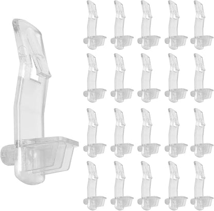 20Pcs Plastic Locking Shelf Support Peg,Easy Install Shelf Support Pin Clip,Self-Locking Bracket Clip,Clear Shelf Peg for Furniture,Shelf,Supplies,Bookshelf,Closet,Cabinet ﻿