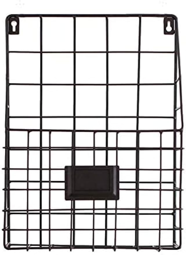 Magazine Rack Metal Magazine Rack Wall Mounted Magazine Rack for Living Room, Bathroom Or Bedroom-Nero