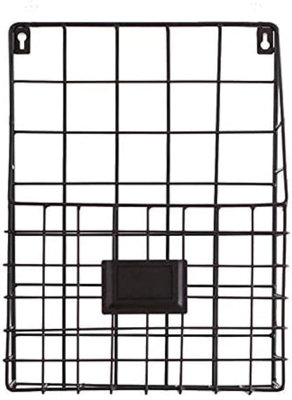 Magazine Rack Metal Magazine Rack Wall Mounted Magazine Rack for Living Room, Bathroom Or Bedroom-Nero