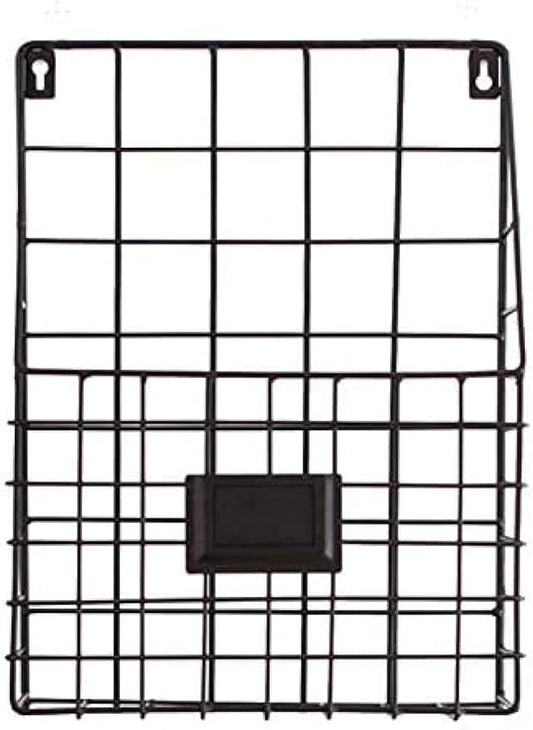 Magazine Rack Metal Magazine Rack Wall Mounted Magazine Rack for Living Room, Bathroom Or Bedroom-Nero