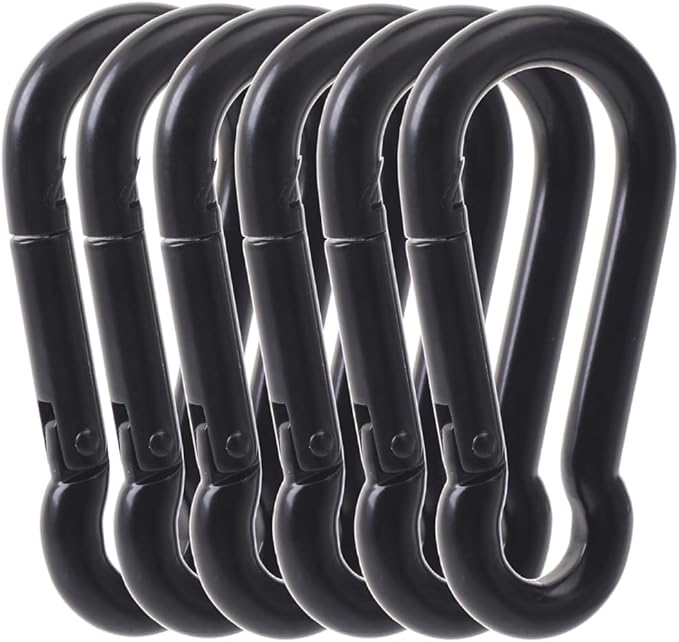 Carabiner Clips, 316 Stainless Steel Carabiner Clip, Heavy Duty Carabiner Hooks, Keychain Carabiners, Multi-Purpose Spring Snap Hook for Dog Leash, Outdoor Camping, Swing, Hammock