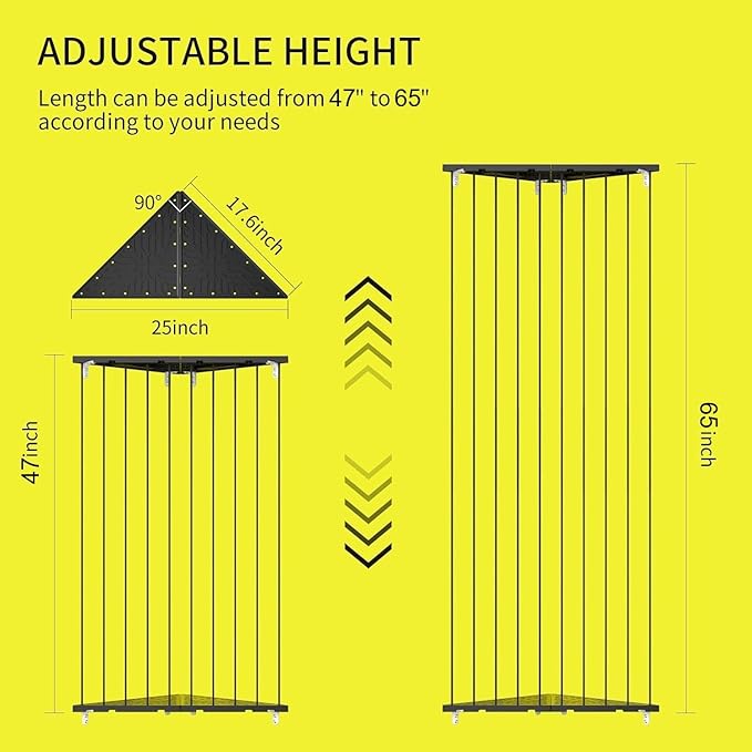Stuffed Animal Storage Shelf Organizer(Patented) - Corner Stuffed Animal Holder Length Adjustable - Wall Plush Storage for Nursery Playroom Bedroom Kids Room (Space Black, Extra Large)