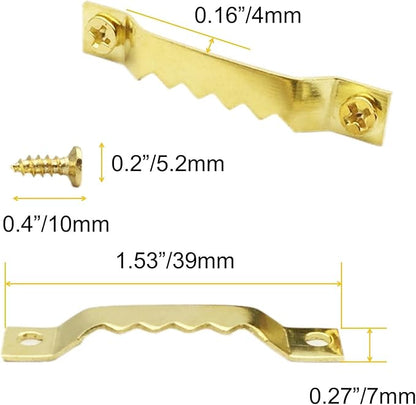 100 Pack Small Sawtooth Picture Hangers Steel Picture Hangers Picture Frames Hangers with Screws Picture Hang Solutions, for Hanging Clock Paintings Artwork Picture Frame Hook Photos (Gold)