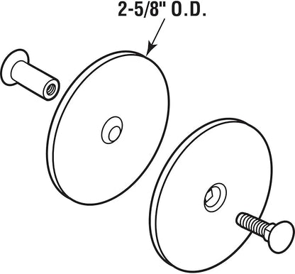 Prime-Line U 11453 Steel Door Hole Cover Plate, Matte Black (Single Pack)