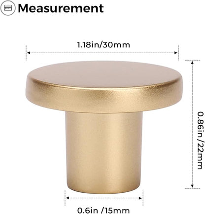 Ravinte 3 Pack Cabinet Knobs Sandy Gold Kitchen Cabinet Knobs Round Dresser Drawer Pulls Closet Door Pulls 1-1/5 Inch