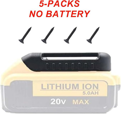 20pas Tool Holders and Battery Holder for Dewalt 20v Wall Mount Hanger Battery Drill Tool Storage Shelf for Milwaukee M18 (Black)