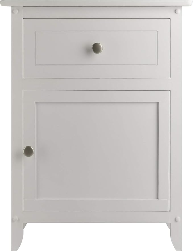 Winsome Eugene Accent Table, Classic Small Bedside Table for Bedroom, Sturdy Nightstand with Storage, Convenient Furniture for Couch Side, Living Room, Entryway