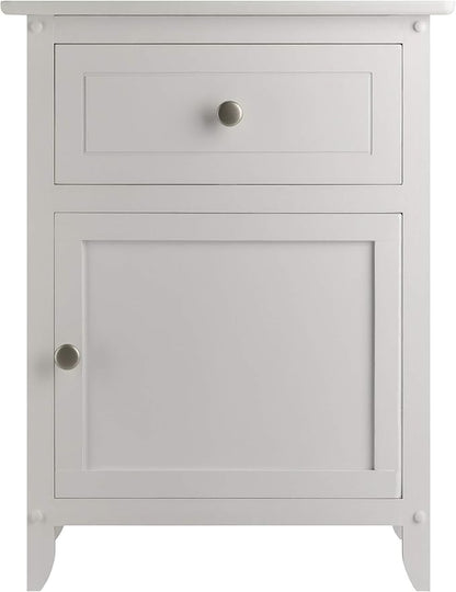 Winsome Eugene Accent Table, Classic Small Bedside Table for Bedroom, Sturdy Nightstand with Storage, Convenient Furniture for Couch Side, Living Room, Entryway