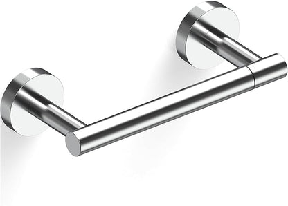 Polished Finish Toilet Paper Holder SUS304 Stainless Steel Double Post Pivoting Toilet Paper Roll Holder Wall Mounted Toilet Tissue Holder for Commercial Bathroom RV
