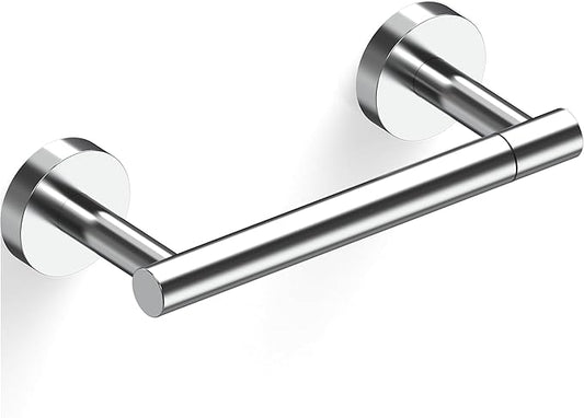 Polished Finish Toilet Paper Holder SUS304 Stainless Steel Double Post Pivoting Toilet Paper Roll Holder Wall Mounted Toilet Tissue Holder for Commercial Bathroom RV