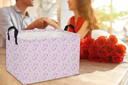 Rectangular Kids Baskets,Heart Basket,Cute Baskets Kids Storage Bin Baby Toy Organizer Box Love Room Decor for Home(Love heart )