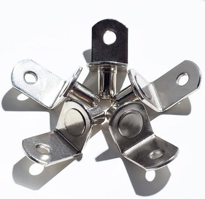 1/4 Inch (6.35mm) Shelf Pins L-Shaped Metal Support Pegs Bracket-Style Clips for Bookshelf Kitchen Cabinet Cupboard Shelves Holders, 20 PCS Nickel Plated Silver