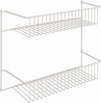 ClosetMaid 8002 2-Tier Wall Rack for Added Storage, 10.5-Inch H x 12.5-Inch W x 5-Inch D, White
