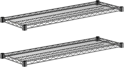 2-Pack Black 14" x 42" Additional Wire Shelf for Shelving Units, Replacement Shelves for Wire Rack
