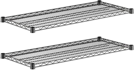 2-Pack Black 18" x 42" Additional Wire Shelf for Shelving Units, Replacement Shelves for Wire Rack