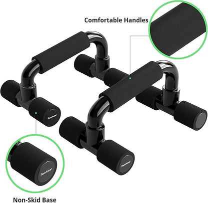 READAEER Push Up Bars Gym Exercise Equipment Fitness 1 Pair Pushup Handles with Cushioned Foam Grip and Non-Slip Sturdy Structure Push Up Bars for Men & Women