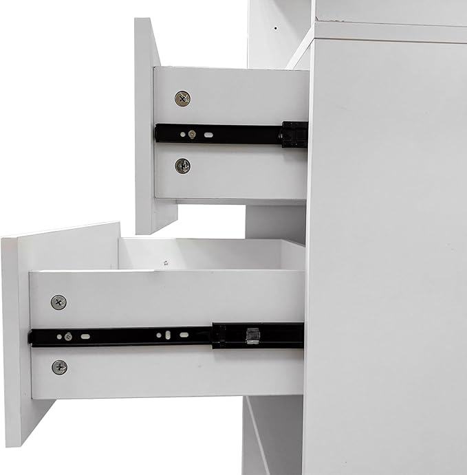 Modern Closet System with Drawers, Built-in Closet Organizer Systems, Closet System with Hanging Rod, Modular Closet Systems for Walk-in Closets