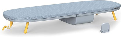 Joseph Joseph Pocket Folding Tabletop Ironing Board with Iron Holder and Wall Mount, Compact Space-Saving, Grey/Yellow
