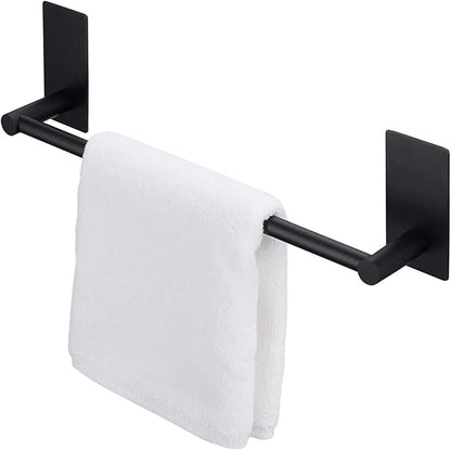 KES 12-Inch Towel Bar for Bathrooms, Adhesive Hand Towel Holder, Wall Mounted No Drill SUS 304 Stainless Steel Matte Black, A7000S30-BK