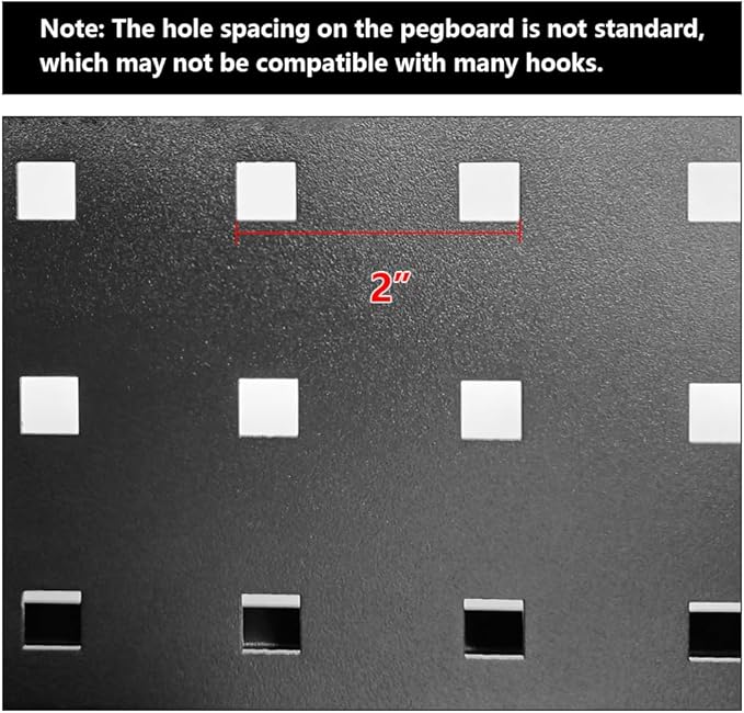 JZD Steel Free Standing Pegboard Shelf Unit, Metal Peg Board Floor Display System, for Home Office Gaming Room, Black