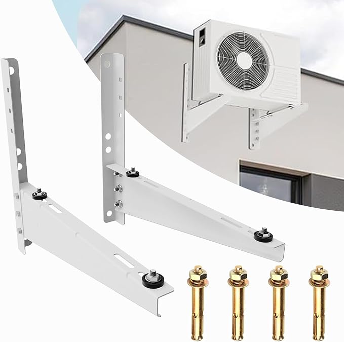 Mini Split Wall Mounting Bracket for 9,000-18,000 BTU Air Conditioner, Heavy Duty AC Support Bracket for Outside, Holds Up to 330lbs