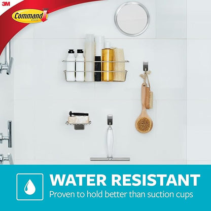 Command Bath Replacement Strips, 2-Medium and 4-Large Water-Resistant Adhesive Strips, Re-Hang Bath Hooks or Caddies
