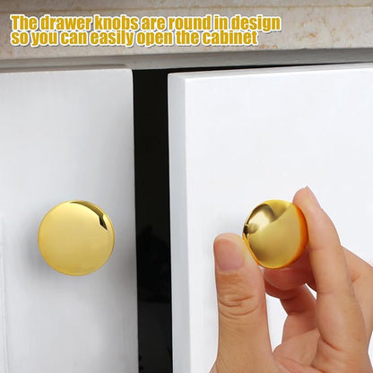 Romeda 18 Piece Drawer Knobs, Gold Cabinet Knobs with Screw, 30mm Drawer Pulls for Dresser, Kitchen, and Cabinet Drawers