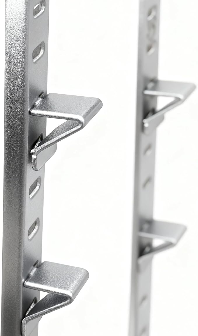 WAFJAMF Steel Shelf Clips 10PCS Heavy Duty Adjustable Shelves Brackets Pilaster Shelf Clip Support for Metal and Wood Shelves Cabinets - Silver
