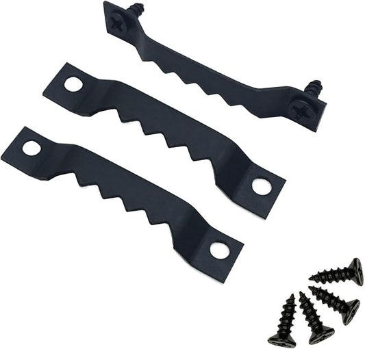 150 Pack Small Sawtooth Picture Hangers Steel Picture Hangers Picture Frames Hangers with Screws Picture Hang Solutions, for Hanging Clock Paintings Artwork Picture Frame Hook Photos (Black )