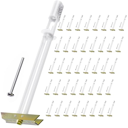 Drywall Anchor with Included Bolts for 3/16”-24, Heavy Duty Hollow Drywall Anchors for TV Mounting Kit, Strong Hollow Wall Anchors Holds up to 240lbs Each in 1/2” Drywall, 40 Packs