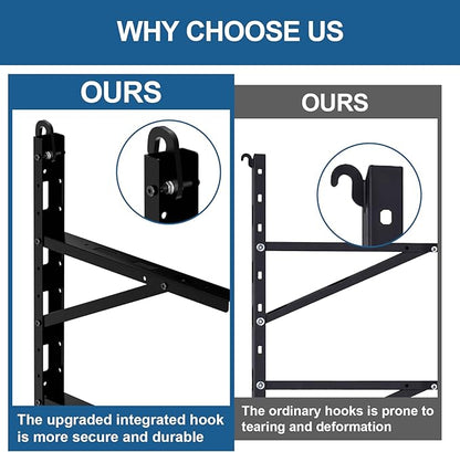 2 Pcs Shipping Container Shelving Bracket, Shipping Container Accessories, Heavy Duty Steel Adjustable Shelf Brackets for Containers Warehouse Garage, 22"(D) x 46.5"(H)