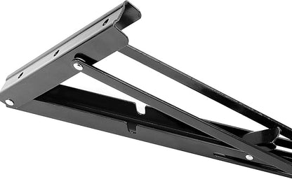 ZOENHOU 4PCS 10 Inch Folding Shelf Brackets, 176lbs Heavy Duty Metal Collapsible Shelf Brackets with Screws, Wall Mounted Hanging Shelves for Workbench, Laundry Station