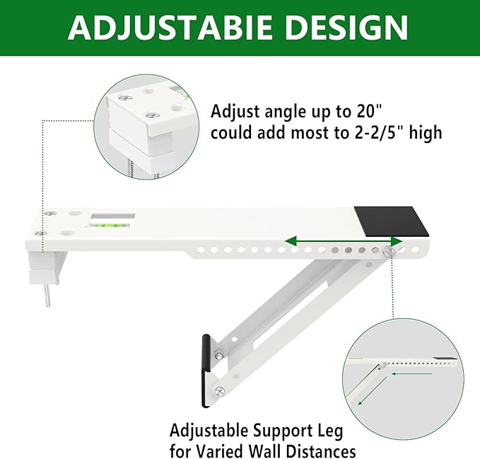 Window Air Conditioner Support Bracket, Universal AC Unit Window Brackets Light Duty, Up to 85 lbs.