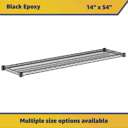 2-Pack Black 14" x 54" Additional Wire Shelf for Shelving Units, Replacement Shelves for Wire Rack