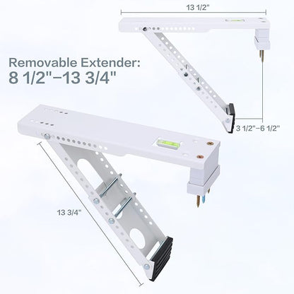 GNILLKO Window Air Conditioner Support Bracket, Support Up to 85 lbs, Universal for 5,000-12,000 BTU AC Units, Window AC Bracket Light Duty