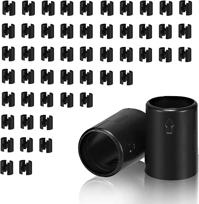 22mm Wire Shelf Clips – Jamiikury Black Plastic Shelf Lock Clips for Metric 22mm Posts Only – Check Size Before Purchasing - 100pcs (50 Pairs)