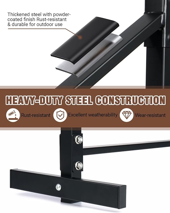 Heavy Duty Shipping Container Shelving Brackets, 3-Layer Cargo Container Shelves Shelf for DIY Storage System, Steel Rack Support for Tools Equipment Garage Farm Workshop, Sets of 4