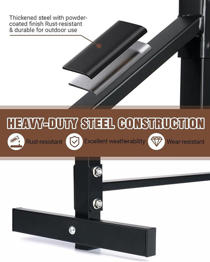 Heavy Duty Shipping Container Shelving Brackets, 3-Layer Cargo Container Shelves Shelf for DIY Storage System, Steel Rack Support for Tools Equipment Garage Farm Workshop, Sets of 4