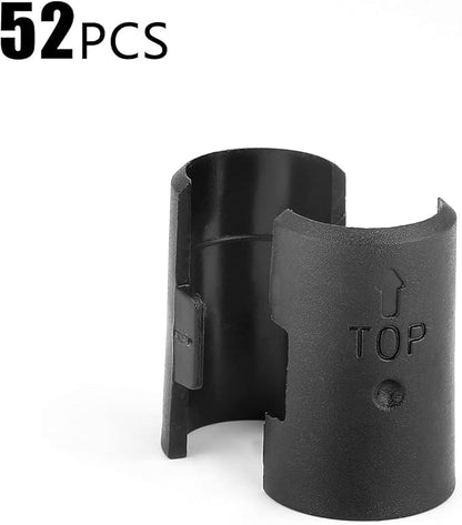 52 Pack Wire Shelving Shelf Lock Clips for 3/4" Post, Wire Shelf Clips Shelving Sleeves Replacements for Wire Shelving System, 26 Pairs