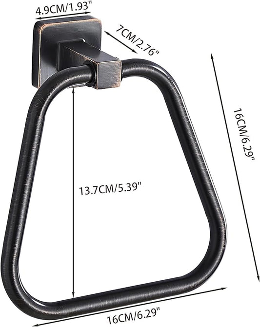 Oil Rubbed Bronze Towel Ring for Bathroom 2 Pack, Kitchen Bath Towel Holder Hangers Wall Mount Heavy Duty Stainless Steel