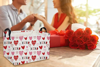 Rectangular Kids Baskets,Heart Basket,Cute Baskets Kids Storage Bin Baby Toy Organizer Box Love Room Decor for Home(XO heart )