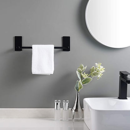 KES 12-Inch Towel Bar for Bathrooms, Adhesive Hand Towel Holder, Wall Mounted No Drill SUS 304 Stainless Steel Matte Black, A7000S30-BK
