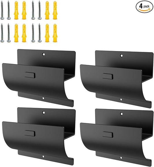 Heavy-Duty Ladder Hanger-Wall Mount Ladder Hook-Garage Wall Wheelbarrow Hangers-4 Pack